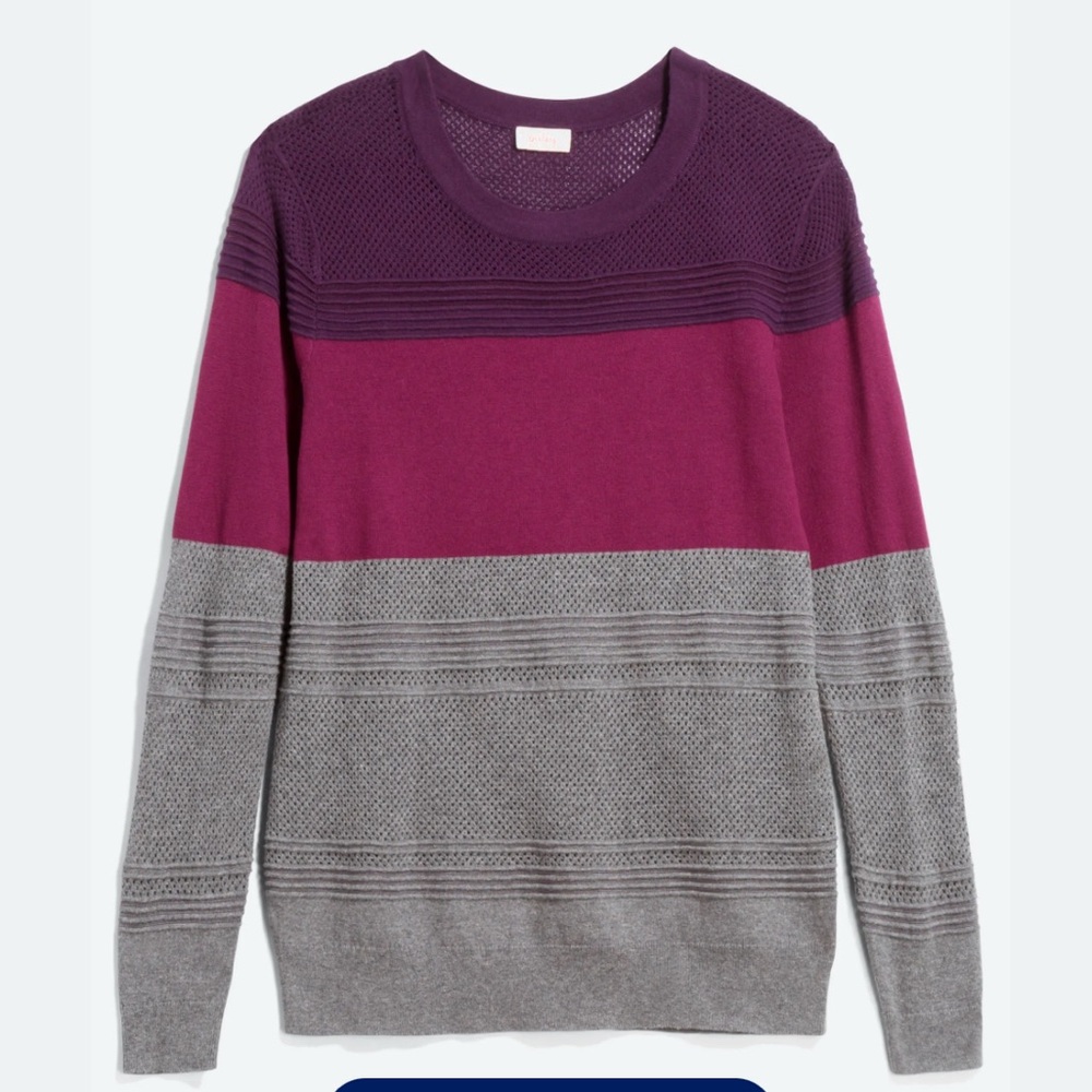 Market and Spruce Rowan Textured Cotton Blend Sweater, size medium